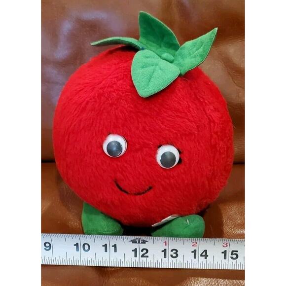 Vtg 1982 Del Monte Reddie Tomato 6 Inch Country Yumkin Stuffed Tomato Plush Toy - Picture 9 of 11